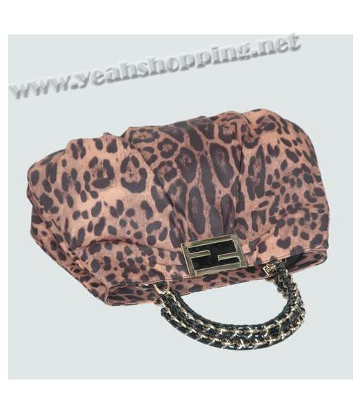 Fendi Leopard Pattern Mia Chain Bag Coffee-4