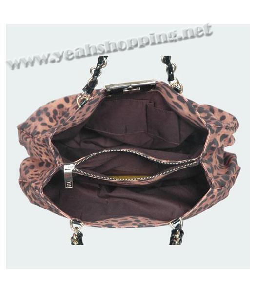 Fendi Leopard Pattern Mia Chain Bag Coffee-5