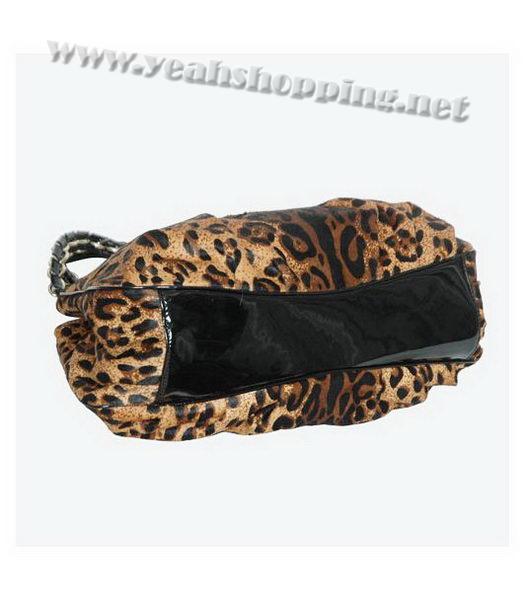 Fendi Leopard Pattern Mia Chain Bag Coffee Horsehair-3