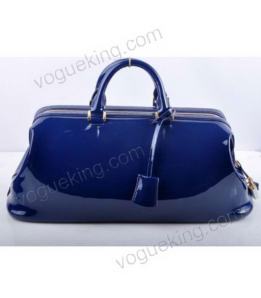Fendi Long Frame Tote Bag With Blue Patent Leather-1