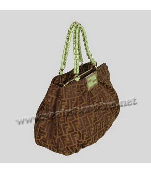 Fendi Mia Large Shoulder Bag Coffee-Green-1