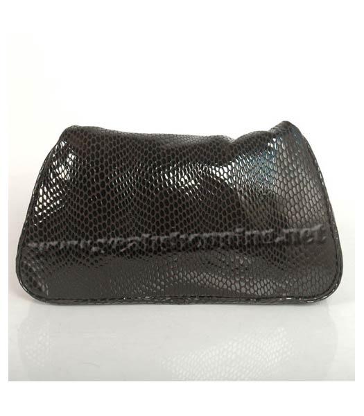 Fendi Mini Border Clutch Bag Black Snake Veins-2