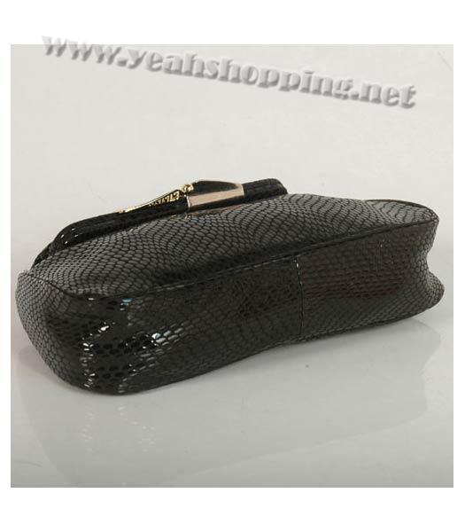 Fendi Mini Border Clutch Bag Black Snake Veins-3