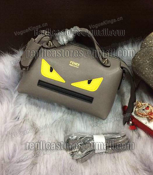 Fendi Mini Little Monster Shoulder Bag Khaki Leather-4