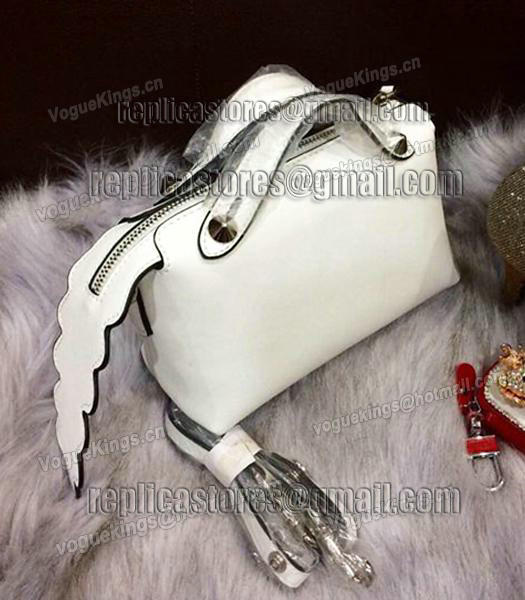 Fendi Mini Little Monster Shoulder Bag White Leather-2