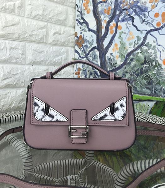 Fendi Mirco Double Baguette Monster Nude Pink&Pink Leather Small Bag
