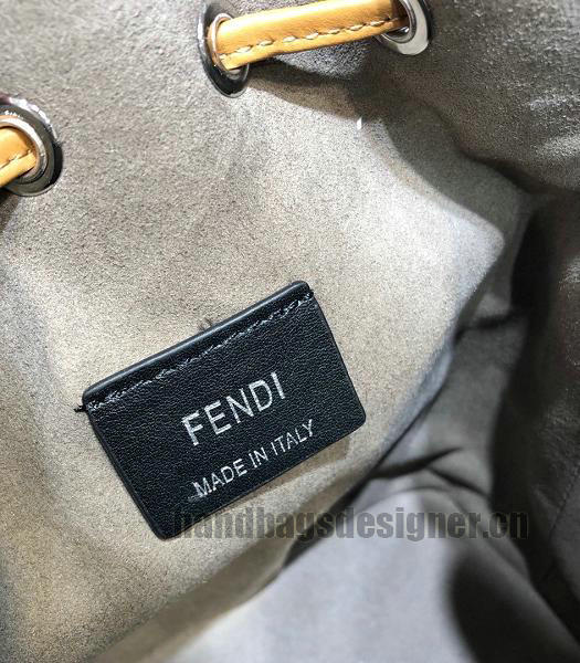Fendi Mon Tresor FF Brown Calfskin Leather Small Bucket Bag-2