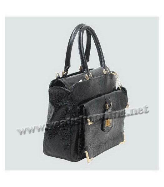Fendi New Leather Tote Shoulder Bag Black Calfskin-1