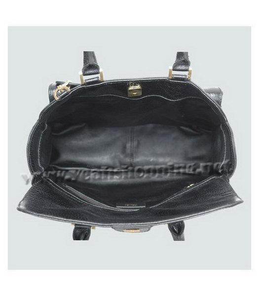 Fendi New Leather Tote Shoulder Bag Black Calfskin-5