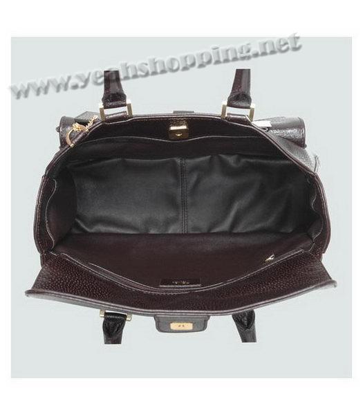 Fendi New Leather Tote Shoulder Bag Coffee Calfskin-4
