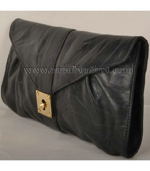 Fendi Oil Leather Clutch Black-1