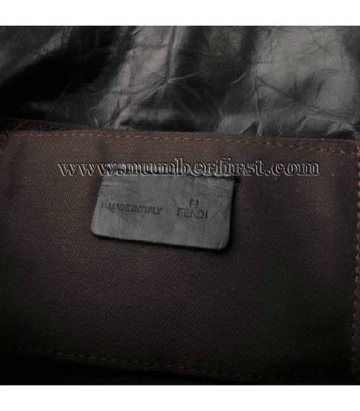 Fendi Oil Leather Clutch Black-5