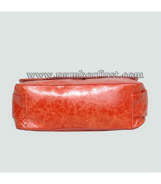 Fendi Orange Oil Leather Tote Bag-3