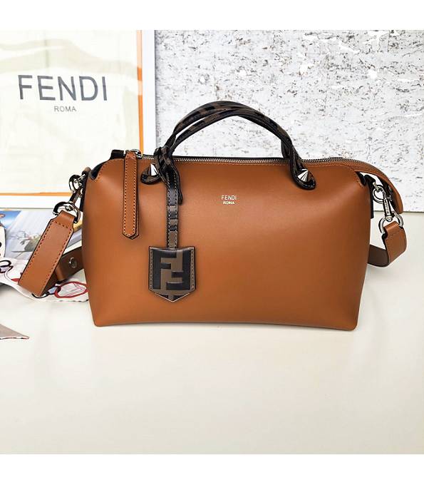 Fendi Orange Original Calfskin Leather With FF Handle 28cm By The Way Boston Bag