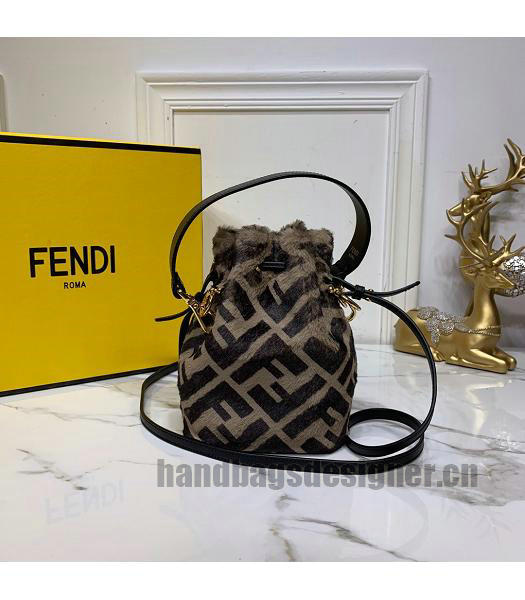 Fendi Original Calfskin Leather MON TRESOR Bag Black-2