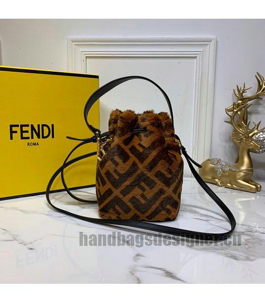 Fendi Original Calfskin Leather MON TRESOR Bag Brown-2
