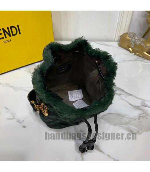 Fendi Original Calfskin Leather MON TRESOR Bag Green-4