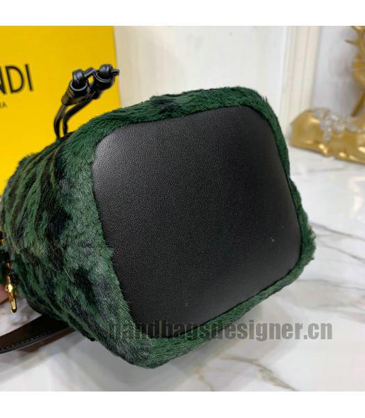 Fendi Original Calfskin Leather MON TRESOR Bag Green-6