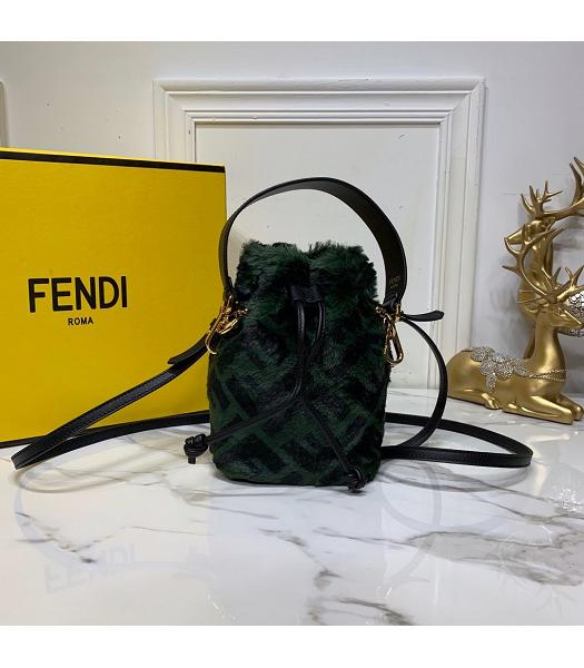 Fendi Original Calfskin Leather MON TRESOR Bag Green