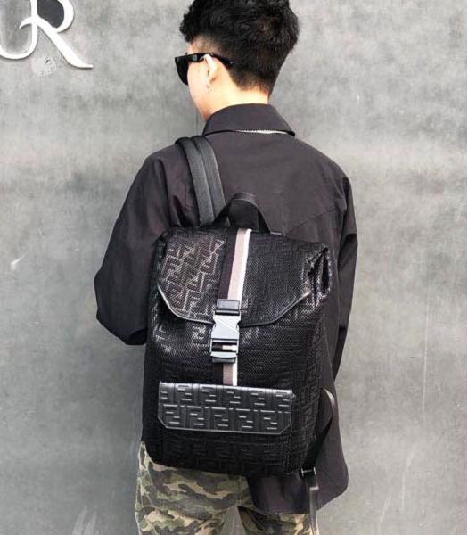 Fendi Original Nylon With Black Leather 27cm Backpack