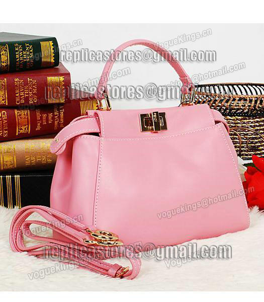 Fendi Peekaboo Original Leather Satchel Bag 2218 In Pink-1