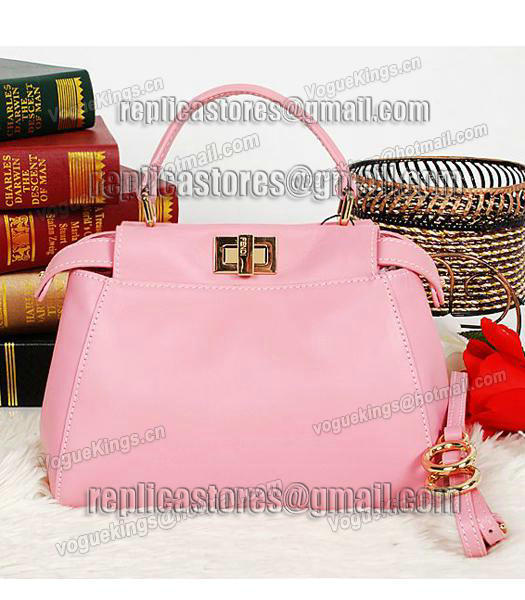 Fendi Peekaboo Original Leather Satchel Bag 2218 In Pink-2