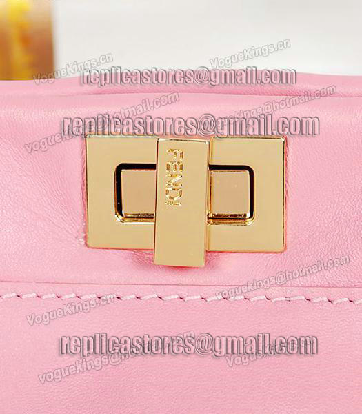 Fendi Peekaboo Original Leather Satchel Bag 2218 In Pink-6