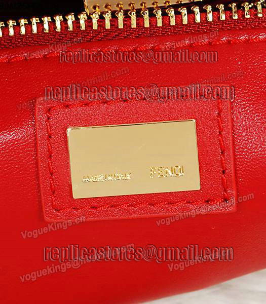 Fendi Peekaboo Original Leather Satchel Bag 2218 In Red-5