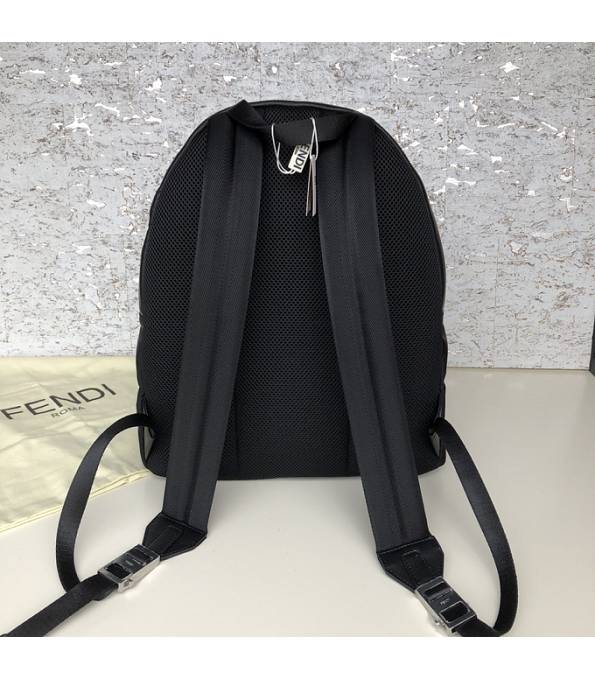 Fendi Red Eye Black Nylon With Original Leather Backpack-1