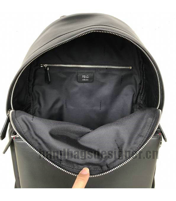 Fendi Red Eye Black Nylon With Original Leather Backpack-5