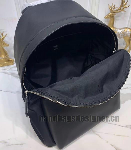 Fendi Red Eye Nyon With Black Calfskin Leather Backpack-2