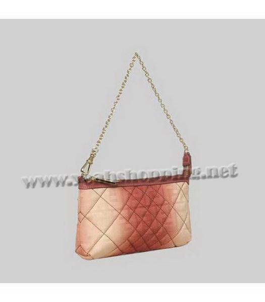 Fendi Rhombic Line Bag Coffee Fabric Gold Chains-1