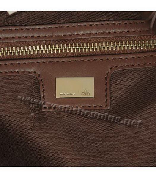 Fendi Rivet Shoulder Bag Coffee Scrubing Leather-5
