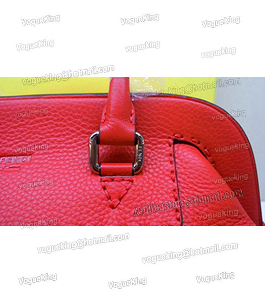 Fendi Selleria Adele Peach Original Leather Small Tote Bag-5