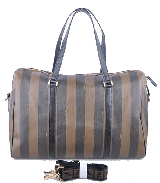 Fendi Selleria Traveling Bag With Stripe PVC Waterproof Fabric
