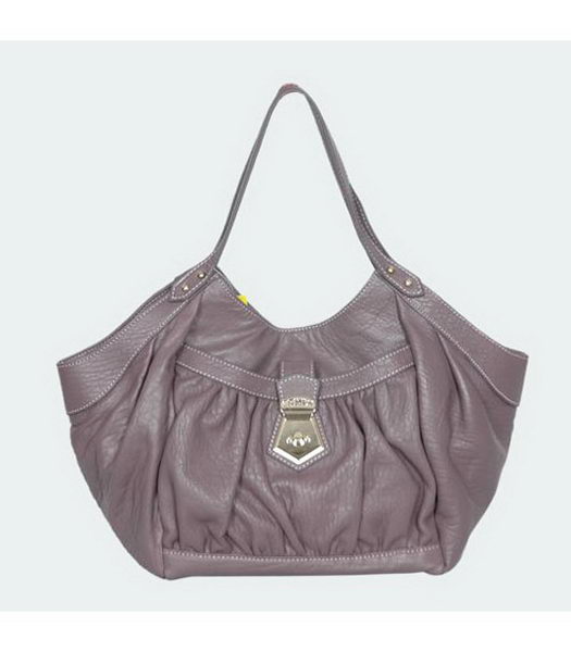 Fendi Sheepskin Leather Bag Light Purple
