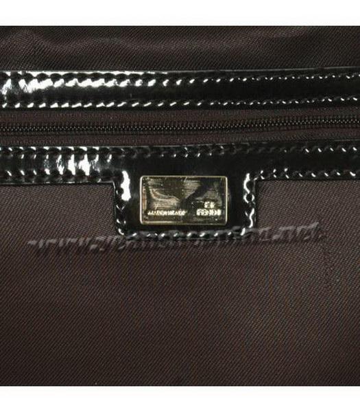 Fendi Shoulder Bag Black Canvas Black Band-5
