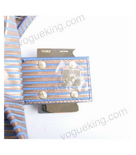Fendi Shoulder Bag With Blue Stripe Leather-5