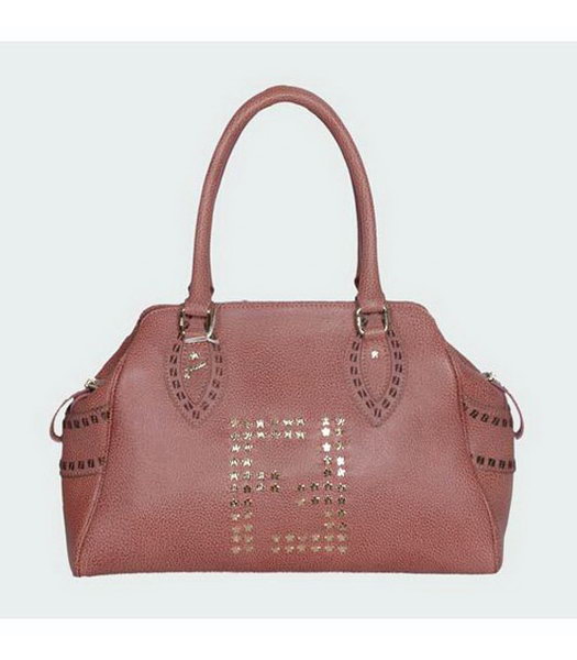 Fendi Studded Medium Calfskin Bag Pink