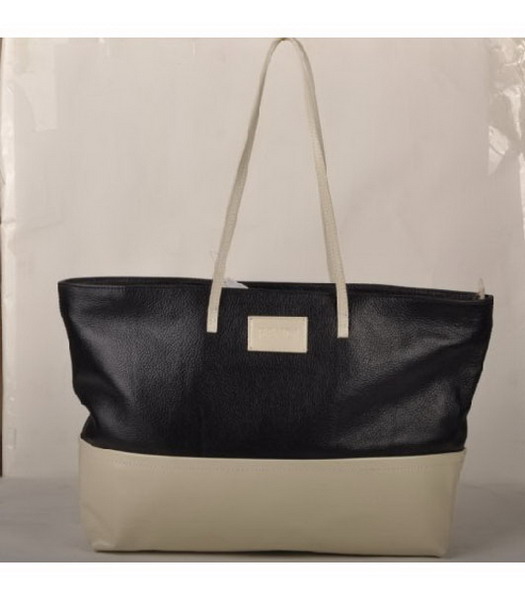 Fendi Togo Leather Shoulder Bag Black_White