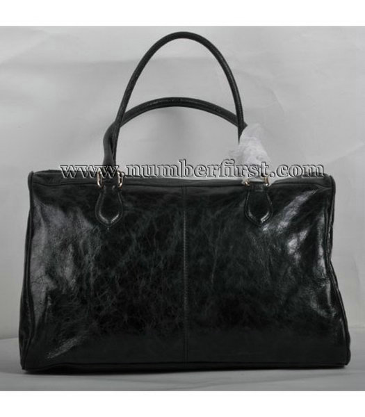 Fendi Tote Bag Black Oil Leather-2