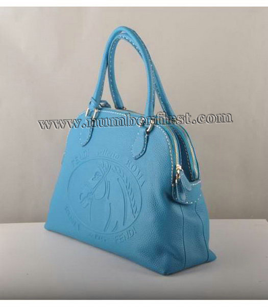 Fendi Tote Bag Blue Cow Leather-1-1
