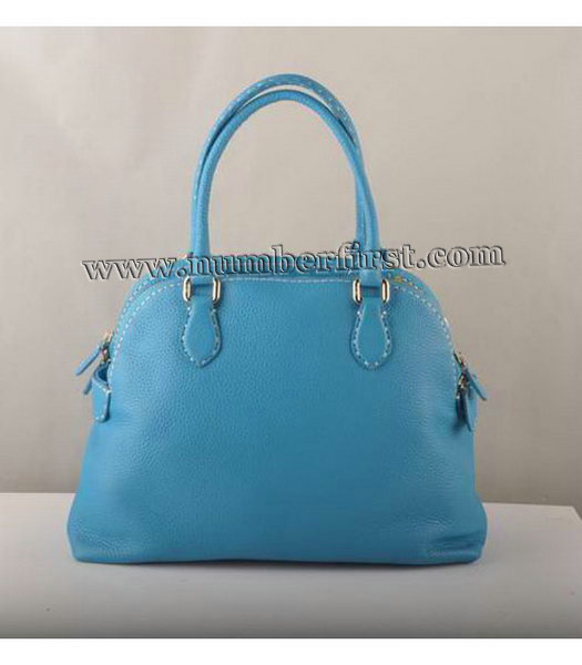 Fendi Tote Bag Blue Cow Leather-1-2