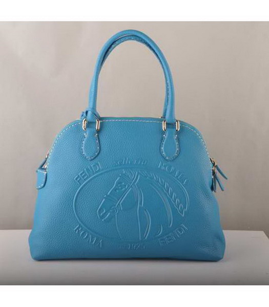 Fendi Tote Bag Blue Cow Leather-1