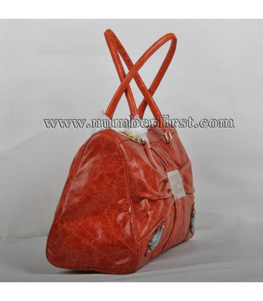 Fendi Tote Bag Orange Oil Leather-1