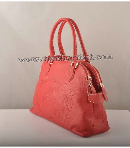 Fendi Tote Bag Red Cow Leather-1-1