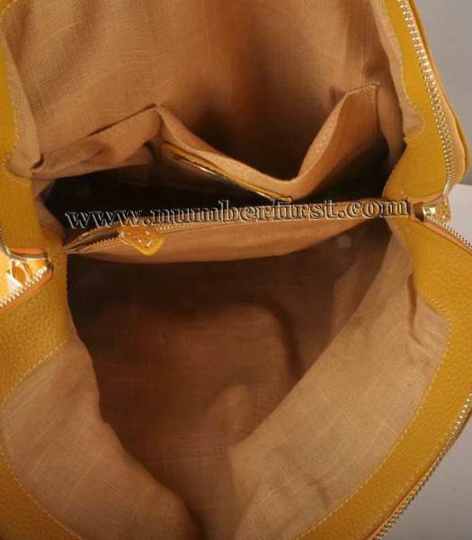 Fendi Tote Bag Yellow Cow Leather-5