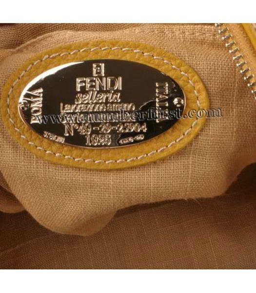 Fendi Tote Bag Yellow Cow Leather-6