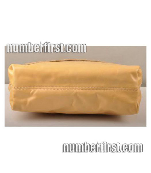Fendi Unzipped Zip Yellow Oil Leather Tote Shoulder Bag -3