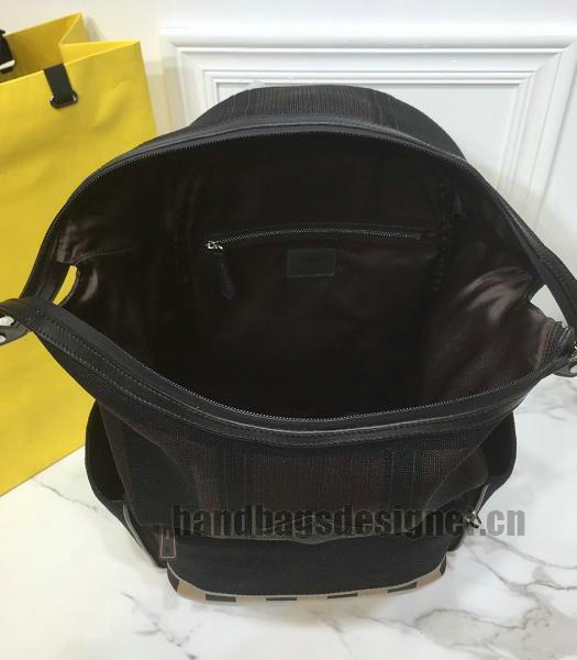 Fendi Waterproof Nylon With Black Leather Backpack-3